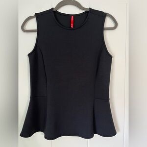 SPANX Elegant Black Peplum Tank Top